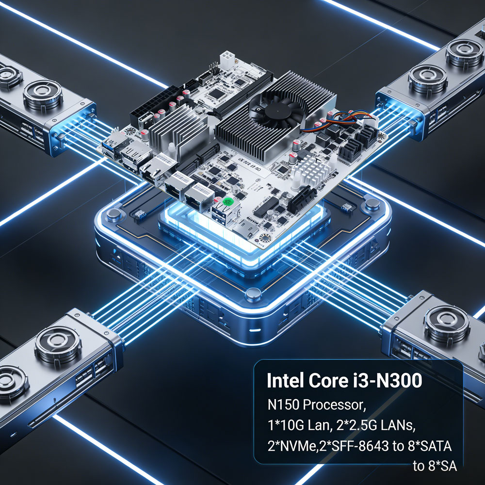 Nas Motherboard 8 Sata Mini Itx - 8-Bay NAS Mini ITX moederbord Intel