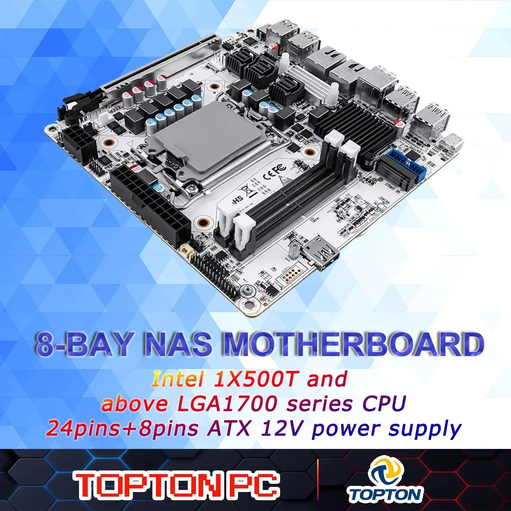 Lga1700 Itx Motherboard Ddr5 - 8-bay NAS Mini ITX-moederbord (LGA1700 12e/13e/14e