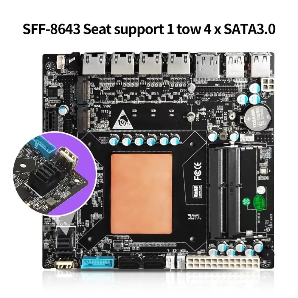 ITX NAS moederbord met 11e gen - Nas Motherboard 8 Sata Mini Itx recensie en prijs