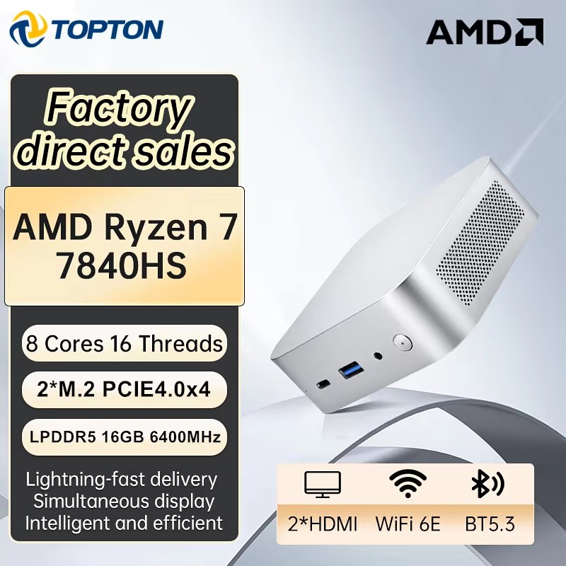 Topton Draagbare Gaming Mini P - Amd Ryzen 7 7840Hs Mini Pc recensie en prijs
