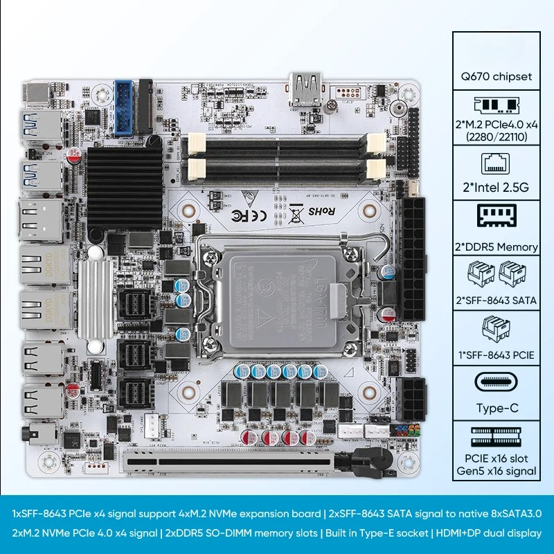 12/13/14e Gen Nas Moederbord Q - Lga1700 Itx Motherboard Ddr5 recensie en prijs