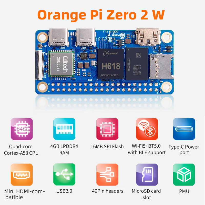 Orange Pi Zero 2W 4GB 2GB 1,5G - Rockchip Rk3588 Development Board recensie en prijs