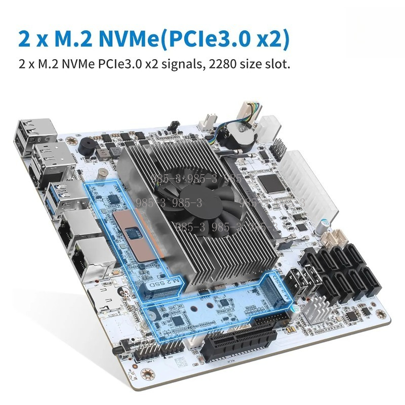 Wit Mini-ITX M11 NAS-moederbor - Nas Motherboard 8 Sata Mini Itx recensie en prijs