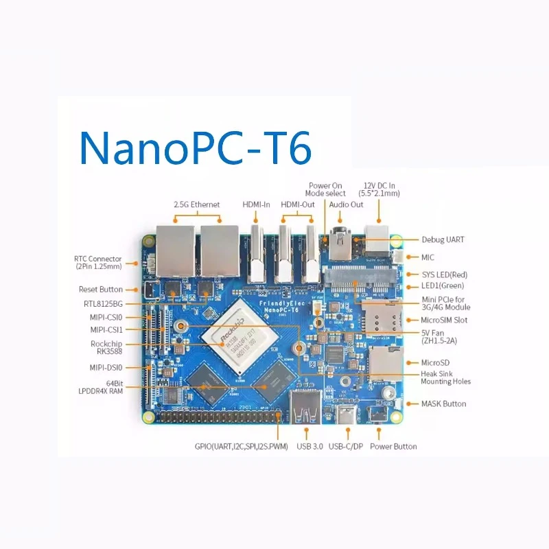 VoltSNanopc T6 Ontwikkelingsbo - Rockchip Rk3588 Development Board recensie en prijs